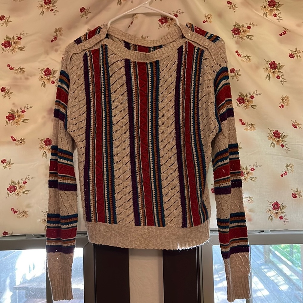 knitted striped sweater